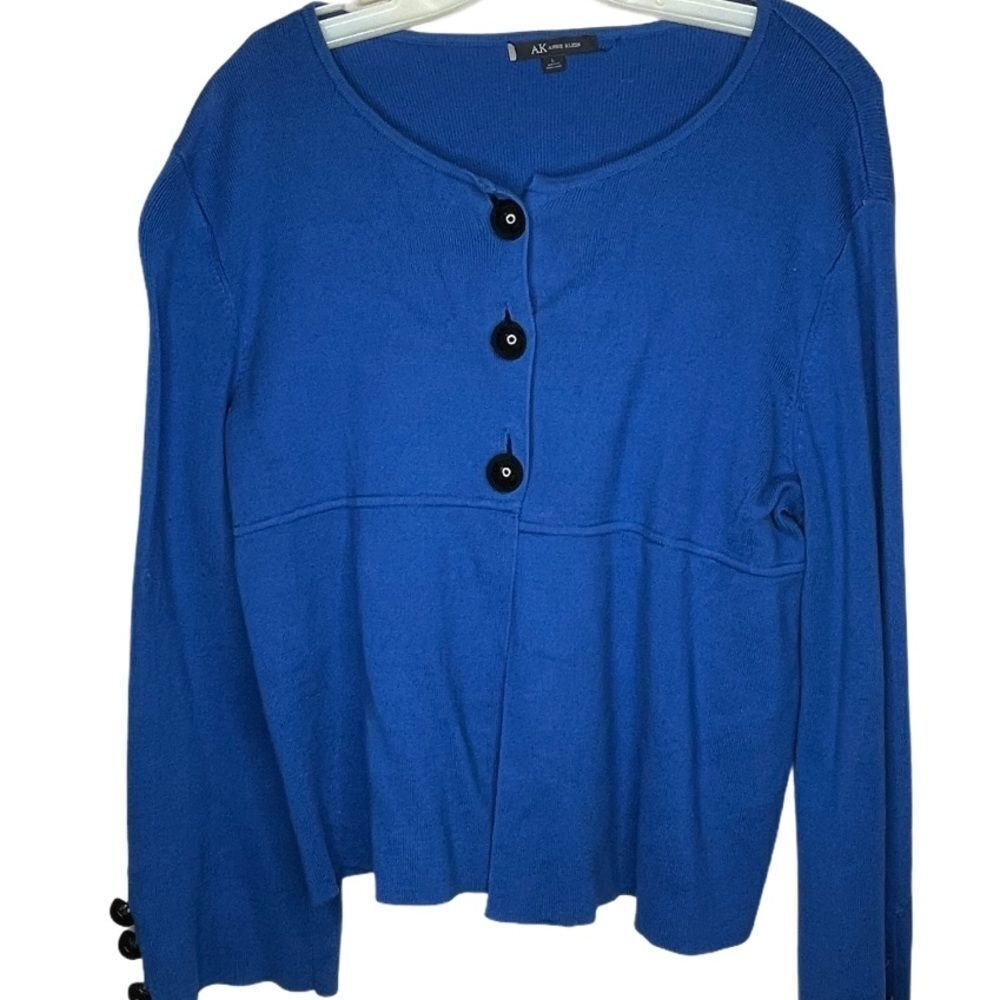 AK Anne Klein Cardigan Sweater Blue‎